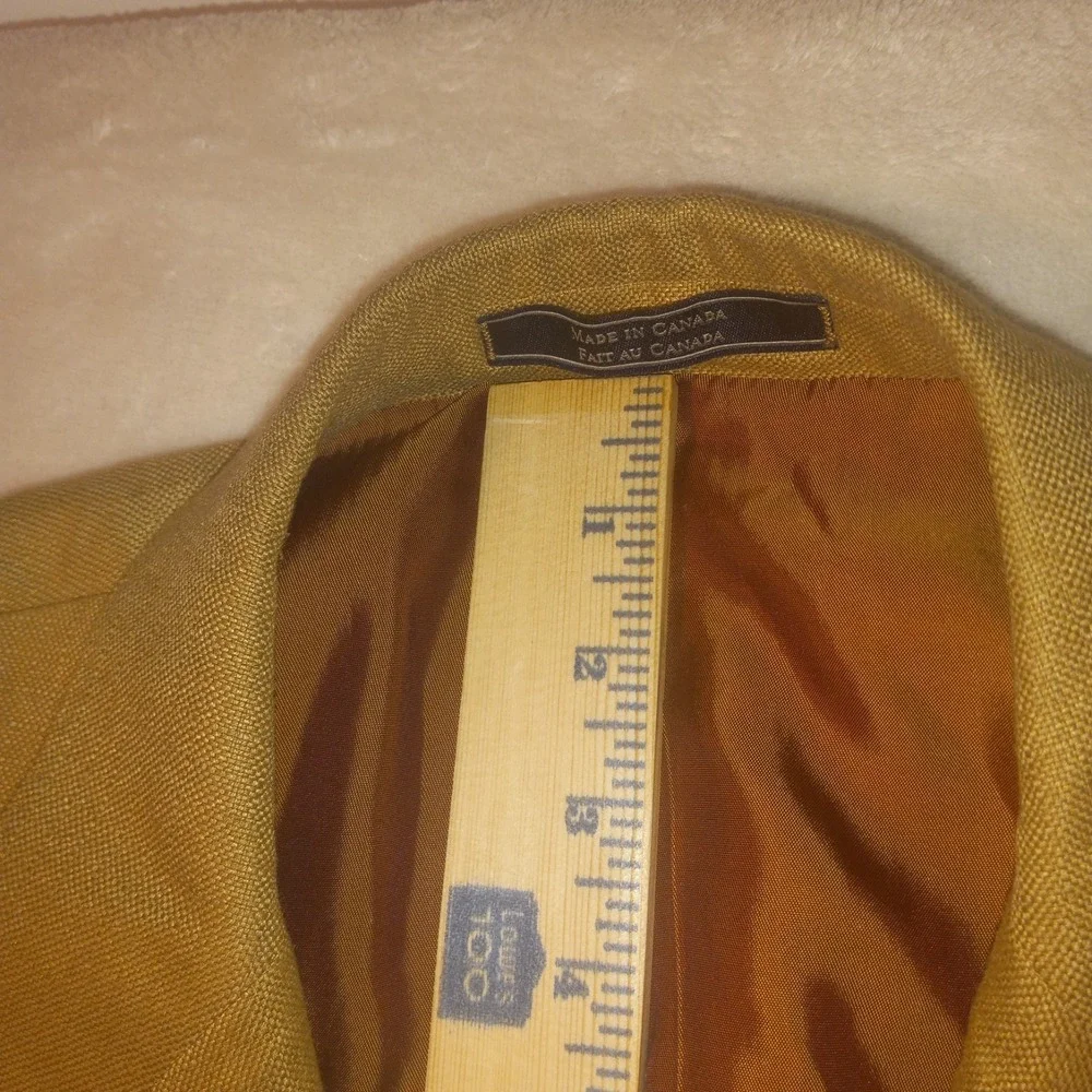 Fratelli Tallia Di Delfino 44R Bamboo Sport Coat Brown Blazer Italy Fabric